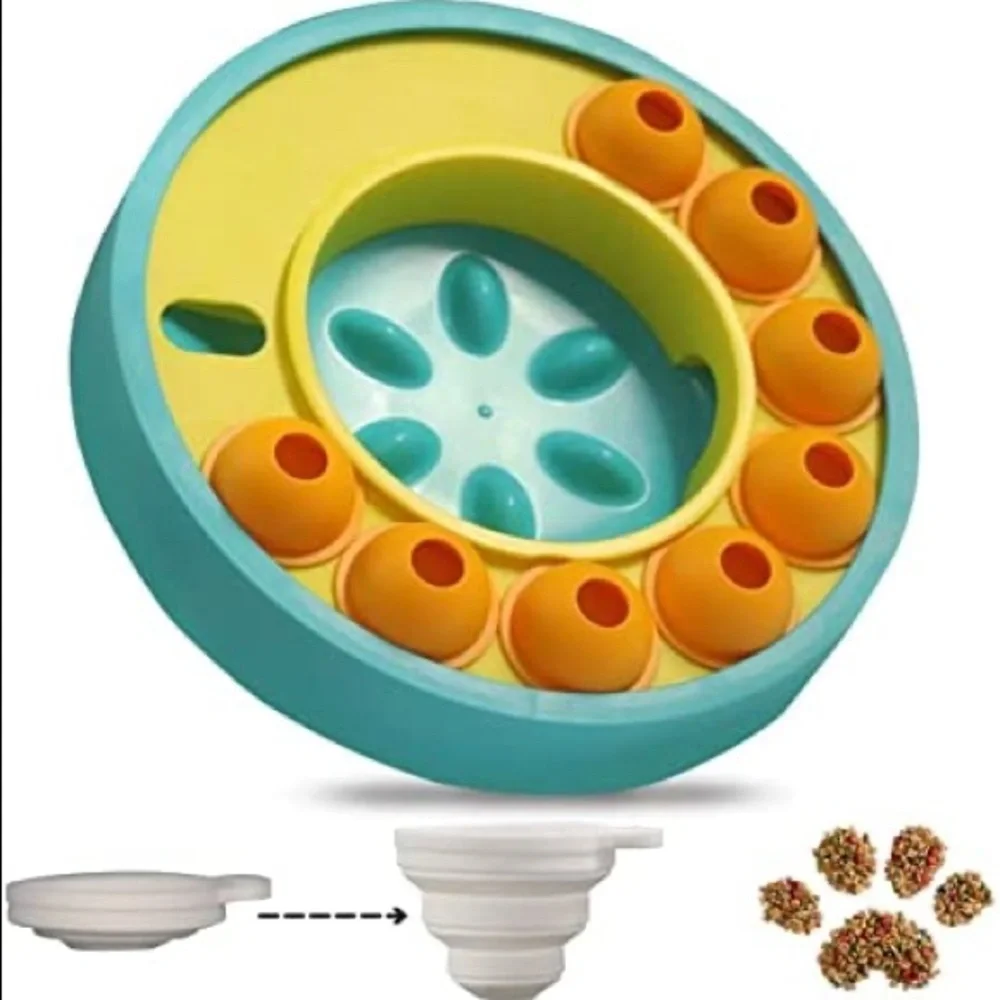 Slow Feeder Dog Bowl Enrichment Memory Training Puzzle Interactive Pet Toy